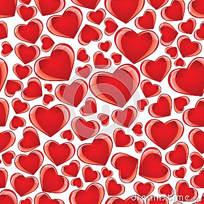 Seamless heart background Vector Illustration