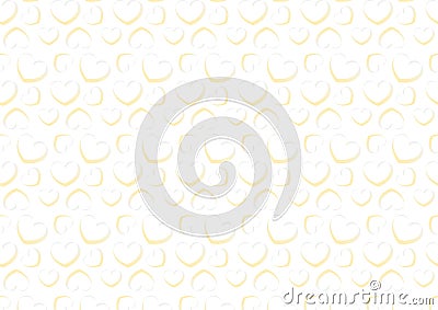 Seamless heart background in light creme Vector Illustration