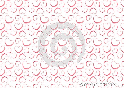 Seamless heart background in pink Vector Illustration