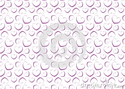 Seamless heart background in purple Vector Illustration