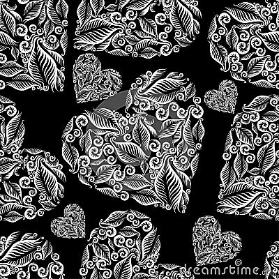 Seamless heart pattern Vector Illustration