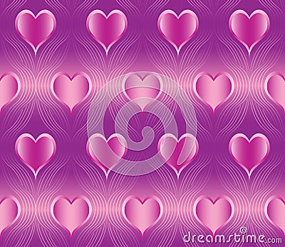 Seamless heart pattern Vector Illustration