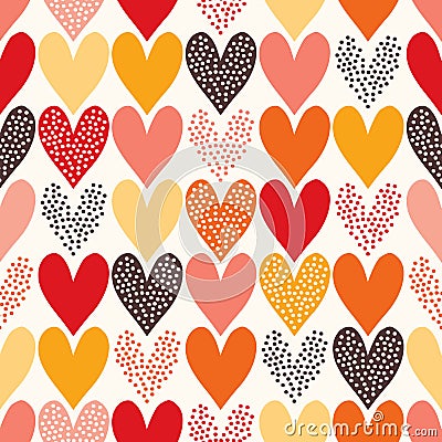 Seamless heart pattern Vector Illustration