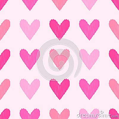 Seamless heart symbol background pattern Vector Illustration