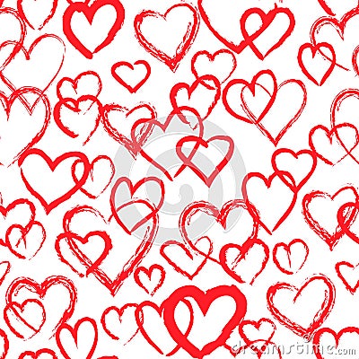 Seamless hearts pattern. Vector Illustration