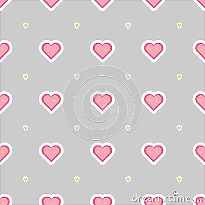 Seamless hearts pattern. Valentines day or wedding decoration Stock Photo