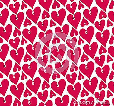 Seamless hearts pattern. Vector repeating texture.valentin muster Stock Photo