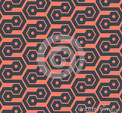 Seamless hexagonal geometric pattern - vector eps8 Vector Illustration