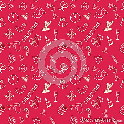 Seamless holiday texture Vector Illustration