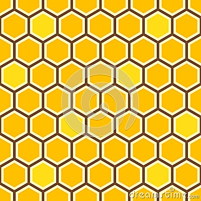 Honey Comb Colorful Pattern Vector Illustration