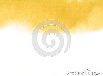 Seamless horizontal of autumn watercolor absrtract yellow gradient Stock Photo
