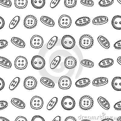 Seamless horizontal monochrome pattern with a Vector Illustration