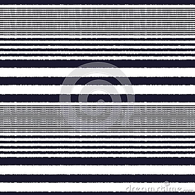 Seamless horizontal stripes fabric pattern Vector Illustration