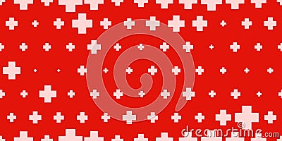 Seamless hospital background with plus symbols Vector Illustration