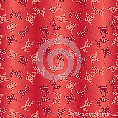 Seamless hot floral pattern Vector Illustration