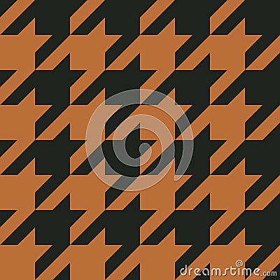 Seamless houndstooth texture. Brown checkered pattern Vector Illustration