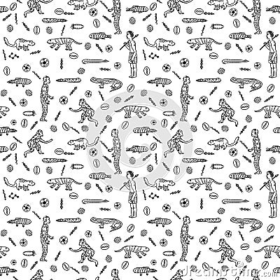 Seamless evolution pattern Vector Illustration