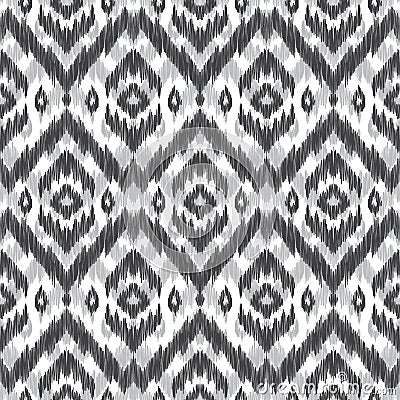 Seamless ikat pattern. Vector Illustration