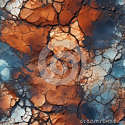 An reddish rocky planet surface Cartoon Illustration