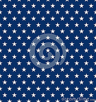 Seamless Independence Day Fourth of July Star Pattern Background. Stock Photo