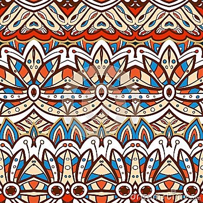 Seamless Indian pattern Stock Photo