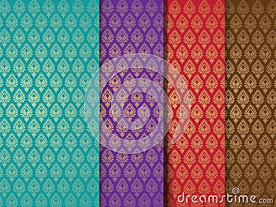 Seamless Indian Patterns Vector Illustration