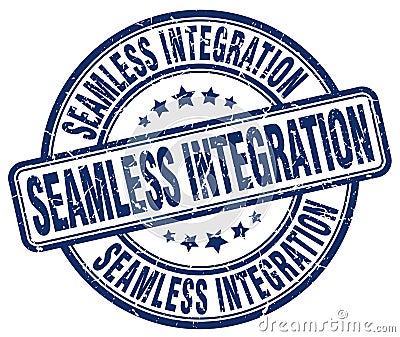 seamless integration blue stamp Vector Illustration