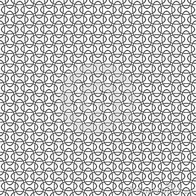 Seamless intersecting geometric overlapping ellipse circle pattern background. Vector Illustration
