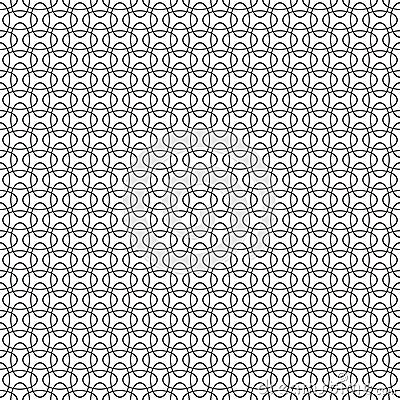 Seamless intersecting geometric overlapping ellipse circle pattern background. Vector Illustration