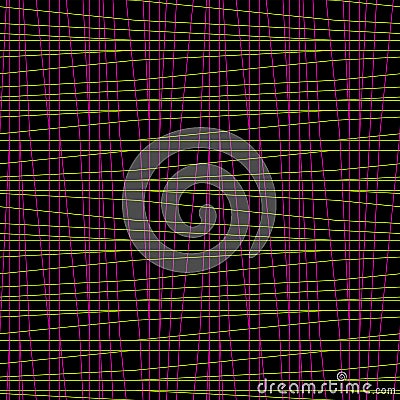 Seamless irregular thread grid pattern. Vector Illustration