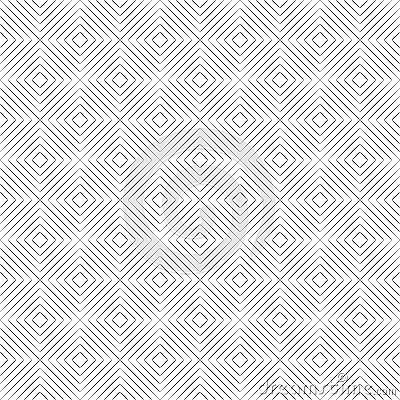 Seamless of isolated lines in form of angle squares on a white background Vector Illustration
