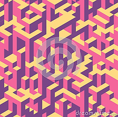 Seamless isometric pattern Vector Illustration