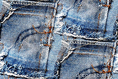 Seamless jeans background - grunge texture Stock Photo