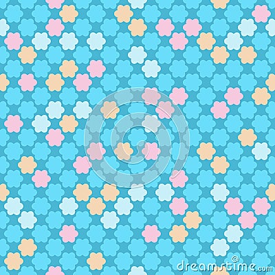 Seamless kids pattern in pastel colors Stock Photo