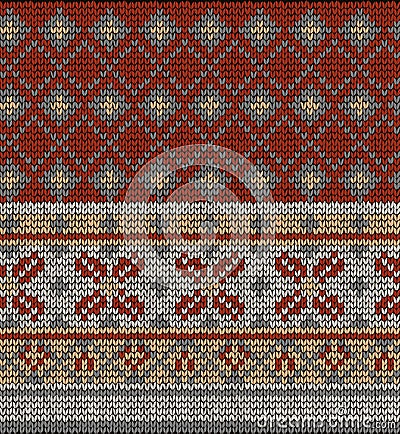 Seamless knit sweater pattern Stock Photo