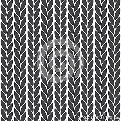 Seamless knitted pattern Vector Illustration