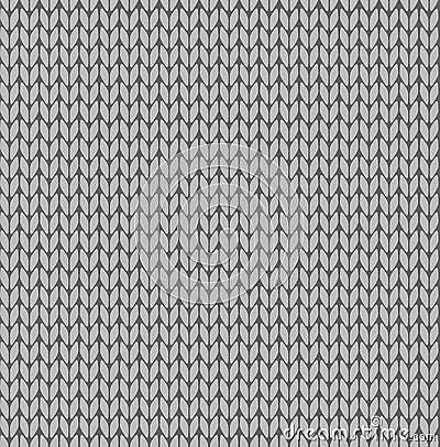 Seamless knitted vector pattern Vector Illustration