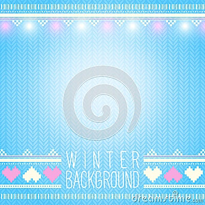 Seamless knitted winter background with holiday elements. Can be Vector Illustration