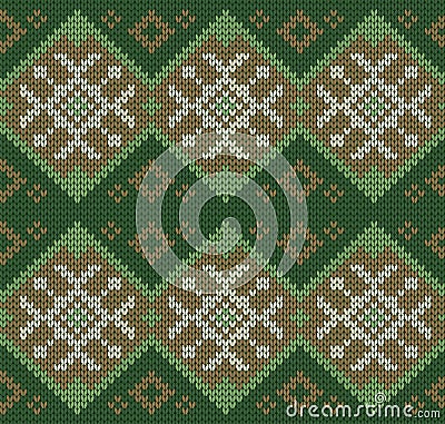 Seamless knitting ornament pattern Vector Illustration