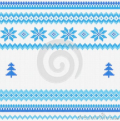 Seamless knitting pattern Vector Illustration