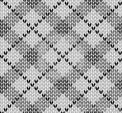 Seamless knitting vector pattern Vector Illustration