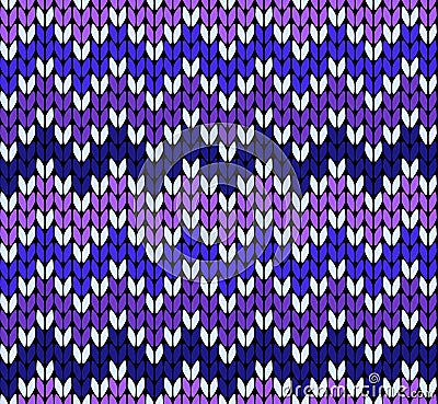 Seamless knitting zigzak pattern Vector Illustration