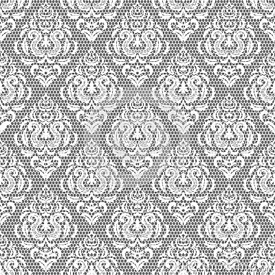 Seamless lace floral pattern Vector Illustration