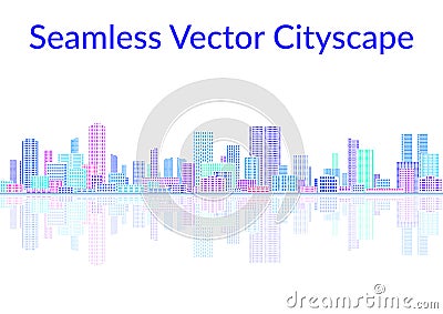 Seamless Landscape, City Vector Illustration