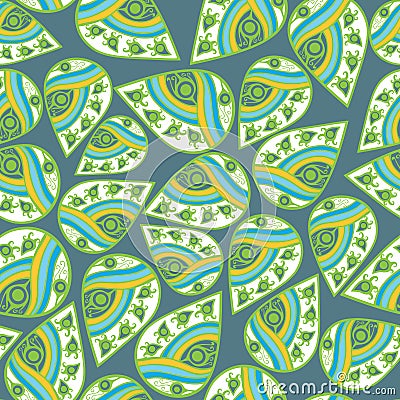 seamless leaf pattern. Abstract ornament. Vector Illustration