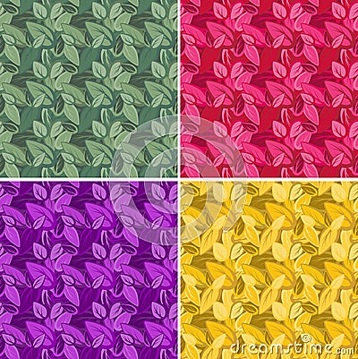 Seamless leaf pattern Stock Photo