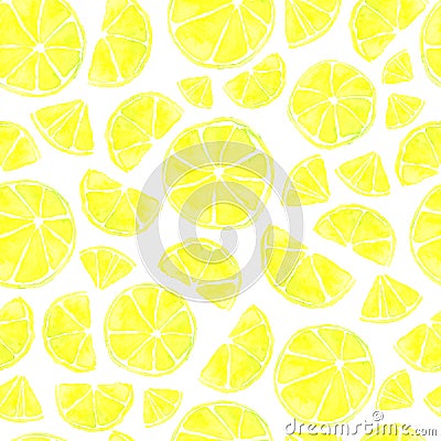 Seamless citrus pattern Stock Photo