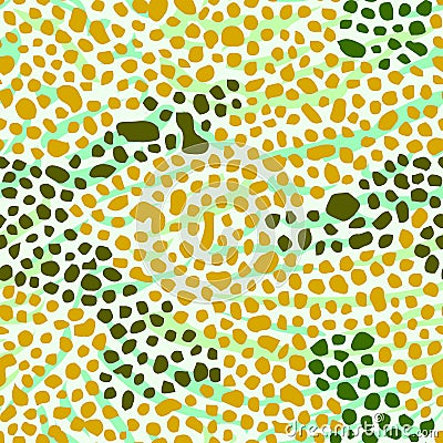 Seamless leopard cheetah animal skin pattern. Ornamet Design for women textile fabric printing. Stock Photo