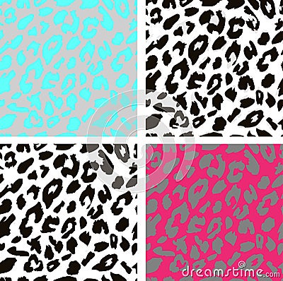 Seamless leopard print pattern. Leopard fur Vector Illustration