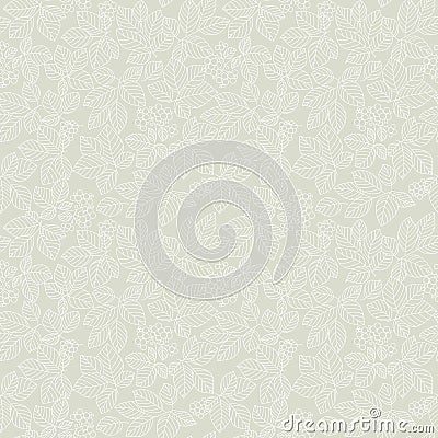 Seamless light beige leaf pattern Vector Illustration